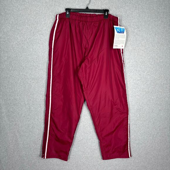 Vintage Iceman Snow Pants Mens XL Red Lined Nylon Pocket Snowmobiling Waterproof - Picture 1 of 16